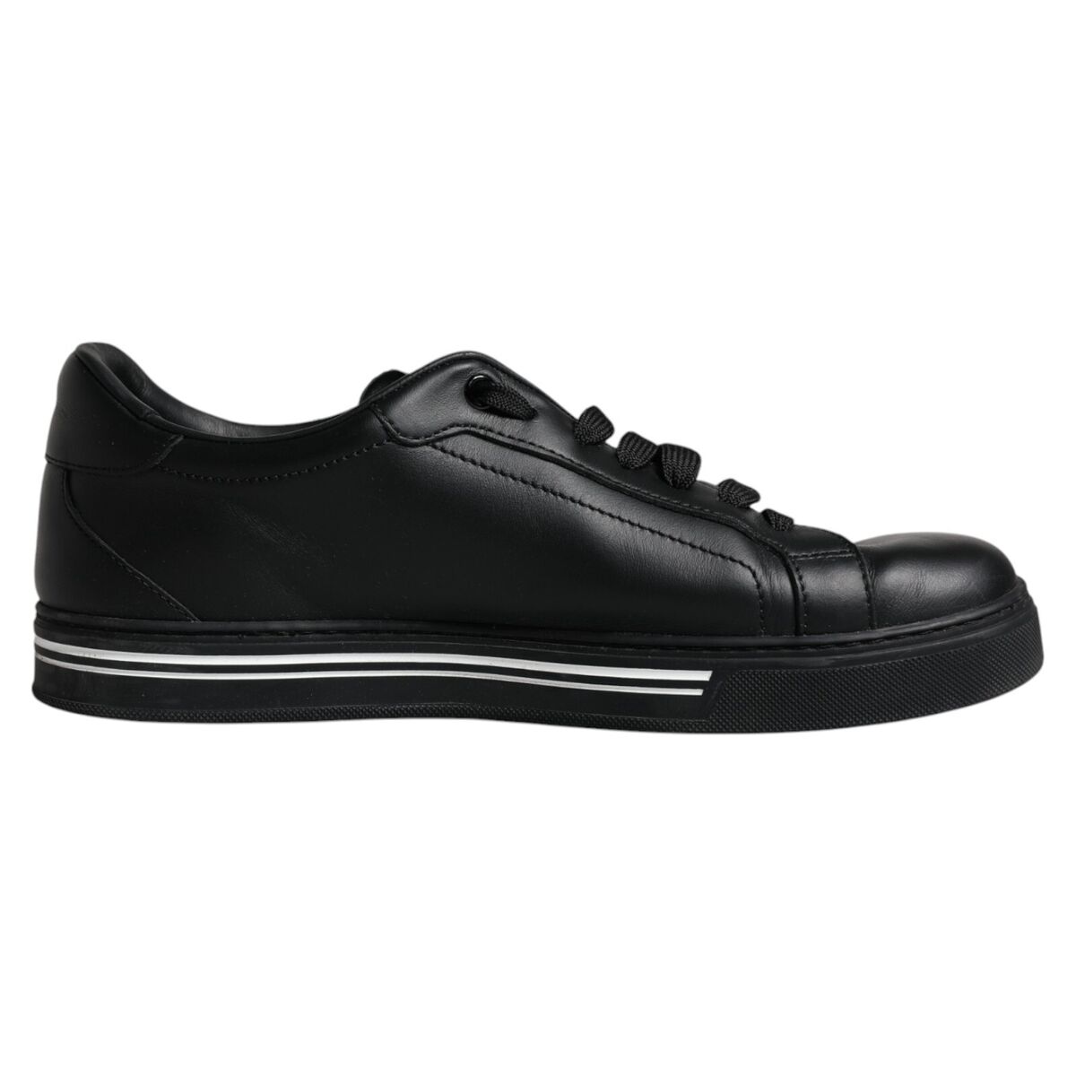 DOLCE & GABBANA Shoes Black Leather Low Top Sneakers EU40.5 DOLCE & GABBANA Shoes Black Leather Low Top Sneakers EU40.5