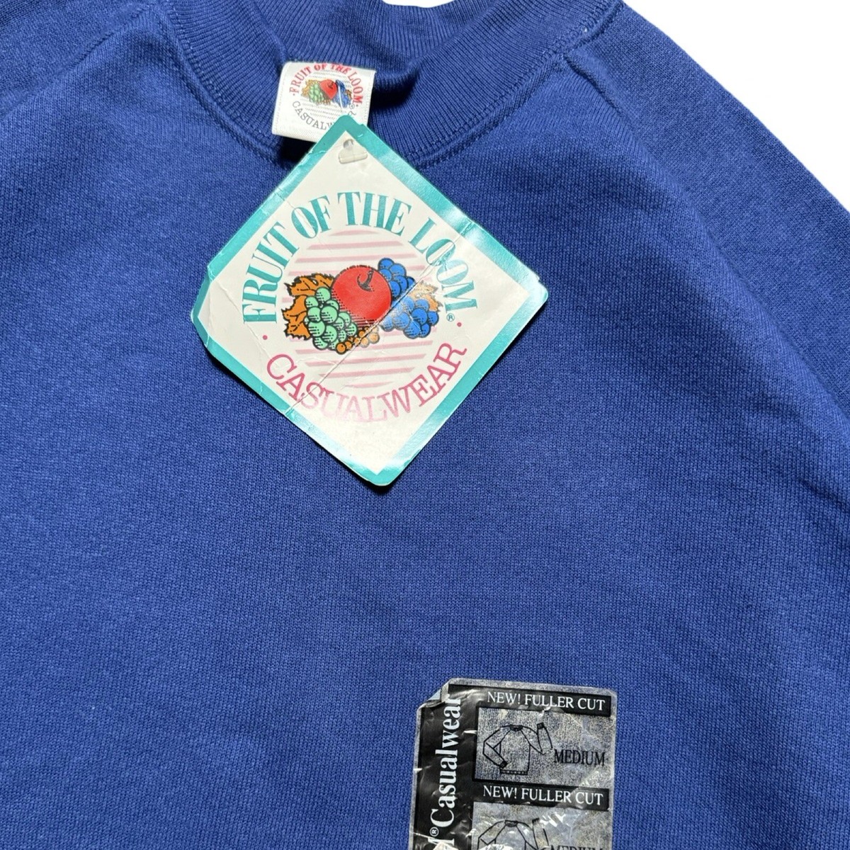 1980s〜1990s fruit of the room sweat Vintage 80s 90s Fruit of the Loom Pullover Sweatshirt Blue