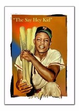 2015 WILLIE MAYS NYG 10/10 ORIGINAL PRINT ART SKETCH CARD ARTIST SIGNED