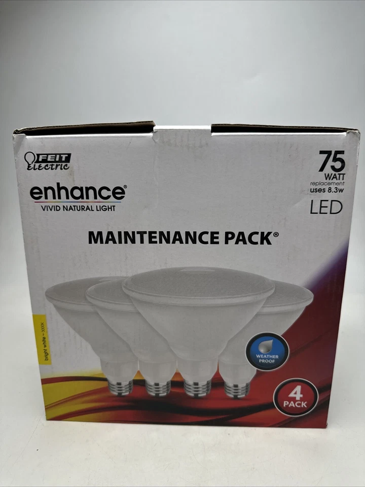 Feit Electric PAR38930CA4PK 8.3W 3000K 750 Lumens PAR38 LED Reflector Light - Image 4 of 4