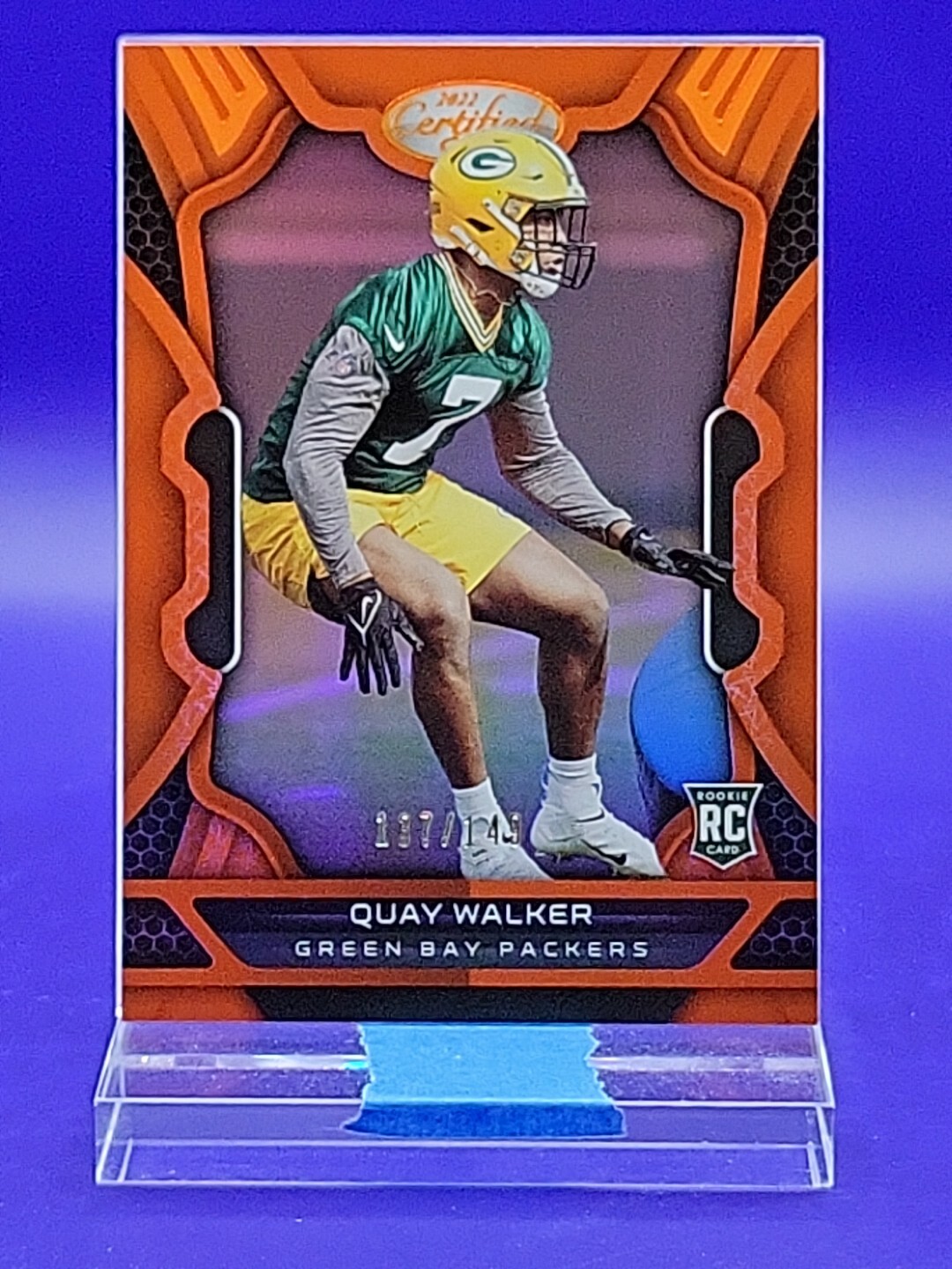 Quay Walker 2022 Panini Certified Orange Mirror RC SP 137/149 🔥 Packers