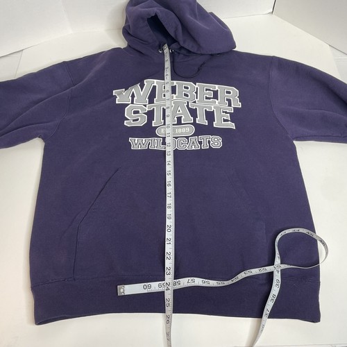 Weber State Wildcats Hoodie Sweatshirt, Large, Champion, Purple, Long Sleeve - Picture 12 of 13