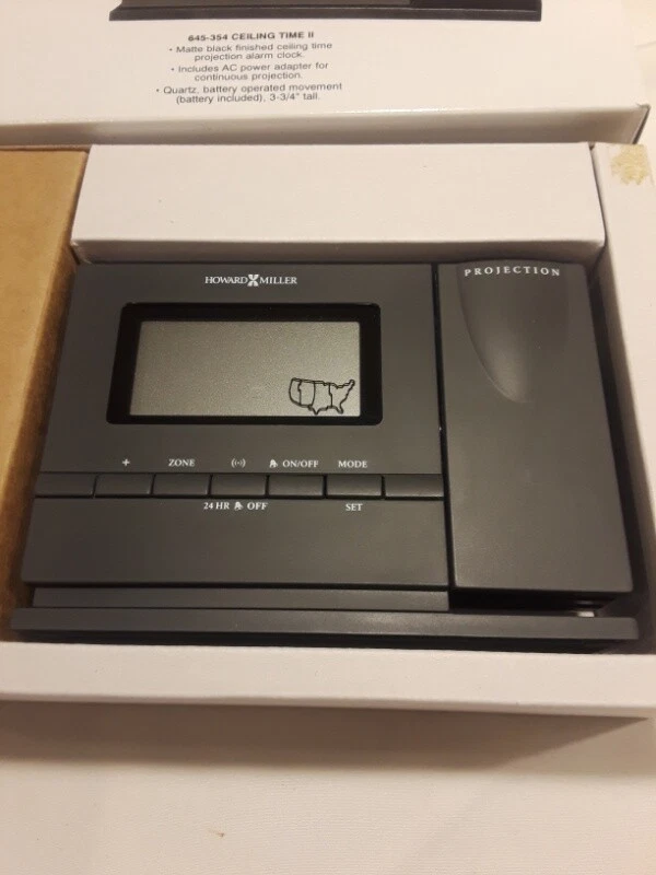 Nuevo Howard Miller 645-354 Tiempo de Techo II Proyección y Reloj Despertador en Caja Foto 2 de 4