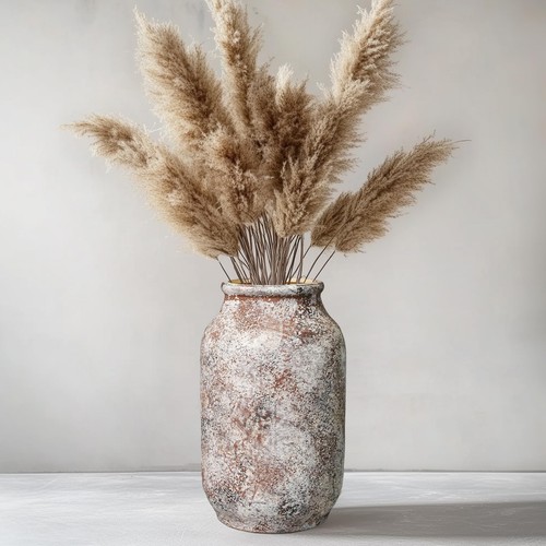 Ceramic Rustic Farmhouse Vase Terracotta Pottery Flower Vase Farmhouse Decor ...