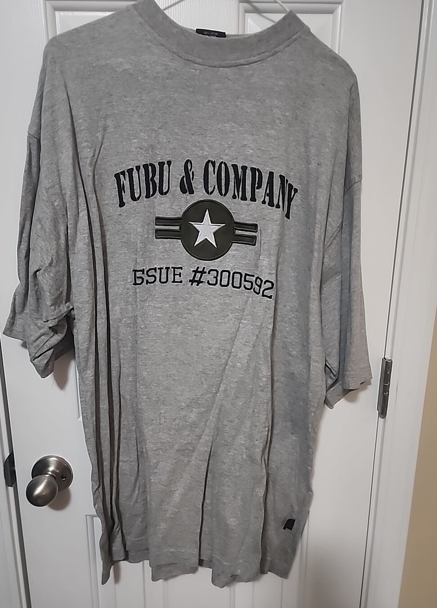 FUBU MA−1 Vintage Men's FUBU & Company #300592 Short Sleeve Embroidered T