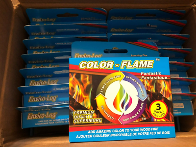 16-Boxes 48-pk Whole Case Enviro-Log Color Flame Color Wood Fires Indoor  Outdoor 856680005817 | eBay