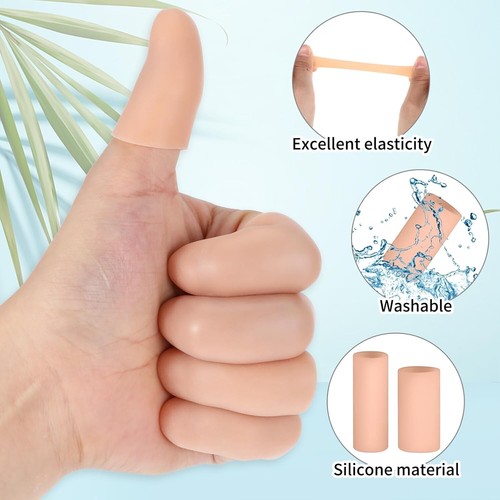14 Pc or 20 PCS Gel Finger Cots,Silicone Finger Protectors Thumb Protector Cover - Picture 17 of 20