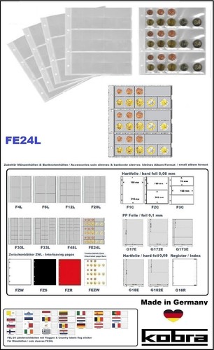 5-Kobra-F20L-Münzhüllen-Münzblätter-20-Fächer-bis-34-mm-glasklar - 第 13/24 張圖片