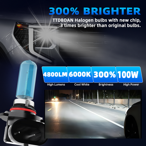 For Mazda 3 2007 9005 HB3 Halogen Headlight Bulbs Kit High/Low Beam 6000K - Picture 4 of 6