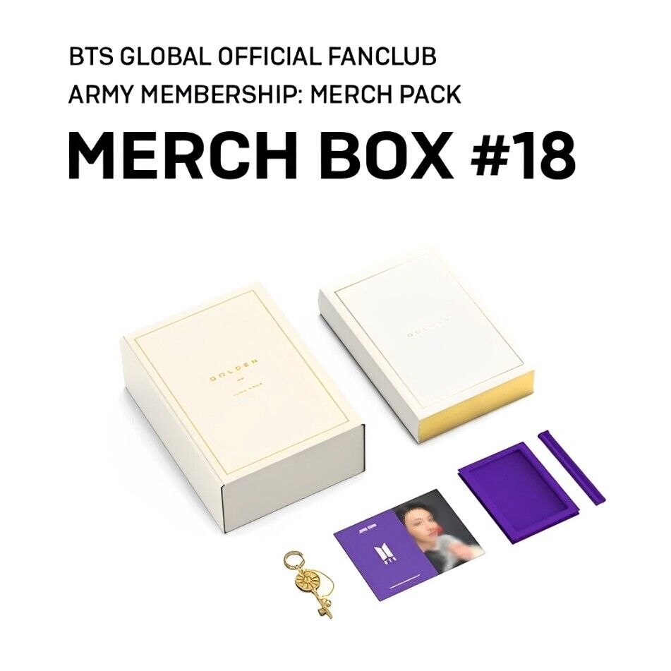 BTS MERCH BOX 18 Golden Box Jungkook Army Official BTS MERCH BOX 18 Golden Box Jungkook Army Official