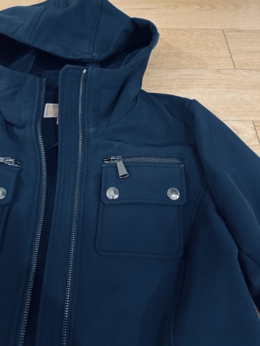 Michael Kors Damen Gr: M Softshell Mantel Parka Lang Schwarz mit Kapuze - Bild 3 von 8