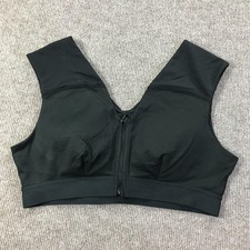 Tommie Copper Sports Bra Womens 2XL Shoulder Support Zip Front Activewear Gym