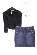 Completo moda donna taglia XS con Zara camicetta taglia XS e collana