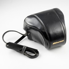Nikon Nikkormat Black Leather Hard Case Strap Vintage