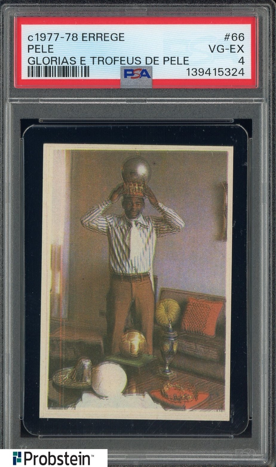 1977-78 Errege Pele Glorias E Trofeus PSA 4 #66 view 1