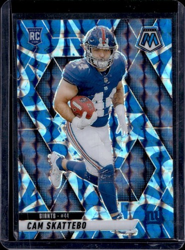 2025 Panini Mosaic Cam Skattebo Rookies RC Reactive Blue Prizm #305 Giants