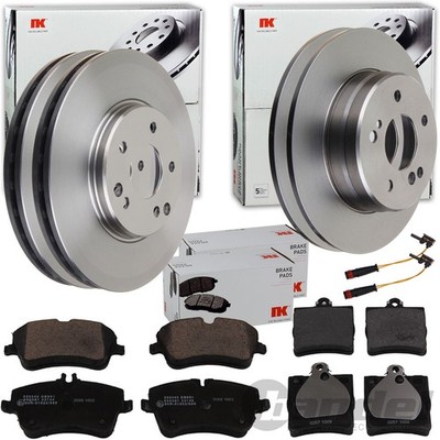 NK BREMSSCHEIBEN + BELÄGE VORNE+HINTEN passend für MERCEDES C-KLASSE W203 + C209