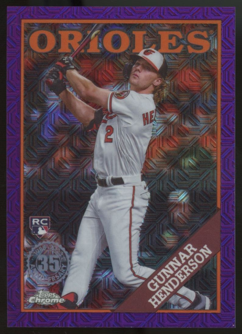 2023 Topps Chrome Gunnar Henderson RC Silver Pack Purple /75 #2T88C-28