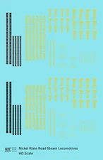 K4 HO Scale Decals Nickel Plate Road Steam Locomotive Yellow
