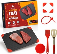 Homiely Defrosting Tray Rapid Thaw Fast Board Plate Non Stick Frozen Meat Food