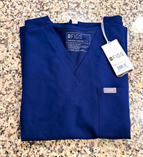 FIGS Women's Medical Scrub Top Size L Petite Navy