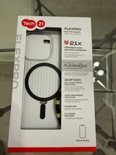 Tech21 FlexPro iPhone 16 Pro Clear Case w/Black Accents - Pre-owned/GOOD Cond