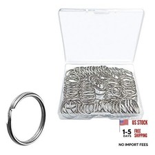 100 Pcs Split Ring, Small Key Rings Bulk Split Keychain Rings DIY Craft 18mm