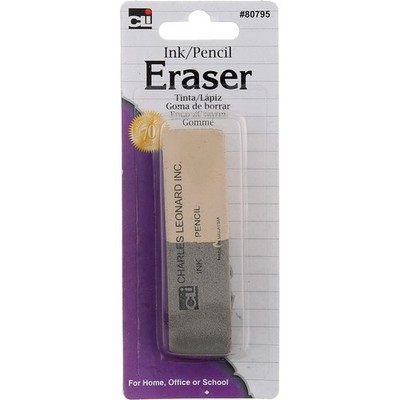 Two in One Gray White Eraser for Ink and Pencil Smudge Free Erasure