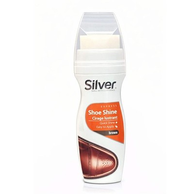 75 mL Silver Express Brown Liquid Shoe Polish Instant Shine