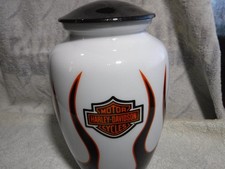 Cremation Ashes Urn Adult Size CUSTOM PAINTED Flames Harley Davidson Motorcycles