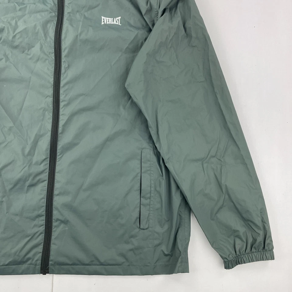 Everlast Track Jacket XL Gris Hombre Cuello Simulado Top Resistente al Agua - Imagen 3 de 4