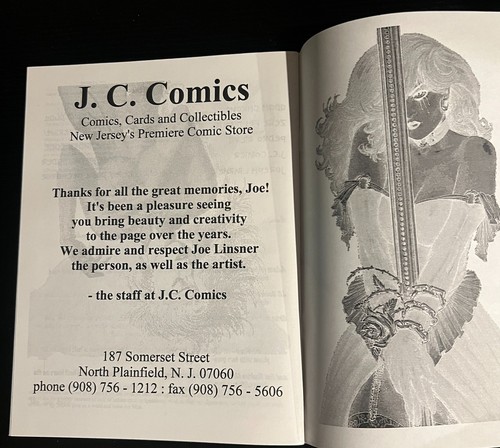 JOE LINSNER DAWN INTERVIEW JC COMICS EXC SIGNIERT 1 VON 1 ZEKE ORIGINAL KOPFSKIZZE - Bild 6 von 6