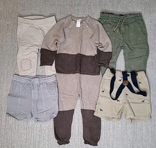 Boys 12-18 Month Clothing Lot Zara, Gymboree  H M Joggers Suspenders Neutrals