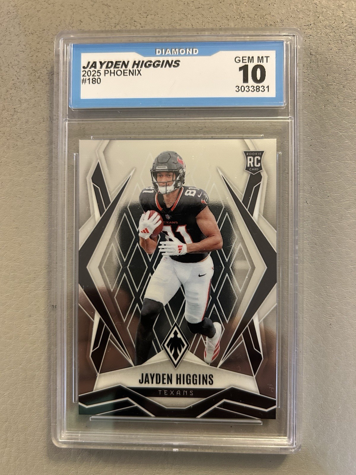Panini 2025 Phoenix Jayden Higgins Rookie #180 Diamond GEM MT 10 Houston Texans