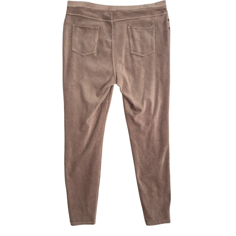 Leggings de pana Style & Co XXL, tiro medio, ajuste curvilíneo, mosca sintética - marrón claro Foto 4 de 4