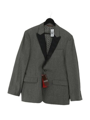 Perry Ellis Herren Blazer Brustumfang: 46 in Grau Baumwolle Neu Mit Etikett