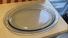 Vintage Blue Tint Pyrex 812 A-5 Oval Oven Broiler Baking Dish Serving Platter