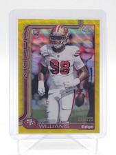 MYKEL WILLIAMS 2025 TOPPS CHROME YELLOW WAVE REFRACTOR ROOKIE /275 #352 Q5692