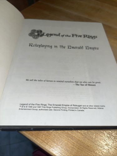 AEG L5R RPG Legend of the Five Rings Roleplaying In the Emerald Empire - Foto 6 di 7
