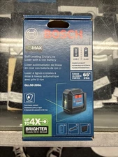 NEW Bosch GLL50-20GL Self-Leveling Cross-Line Laser 65 Ft Range Green Beam