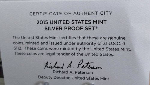 SW2 2015 S UNITED STATES MINT SILVER PROOF SET OGP COA 14 COINS. - Picture 9 of 10
