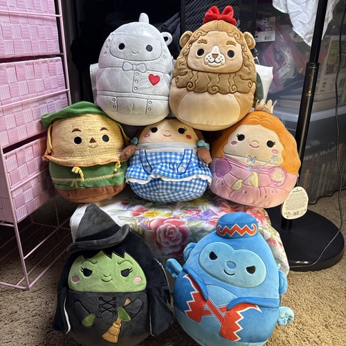 NEU SELTEN Squishmallows Zauberer von Oz komplettes 8 Zoll Set 7 Plüsch Neu mit Etikett
