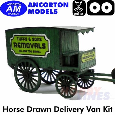 DELIVERY VAN Horse Drawn Laser Cut Kit OO Gauge 1:76 scale Ancorton Models OODV1