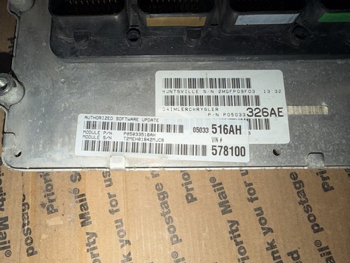 Módulo informático motor manual P05033516AH 2005 PT Cruiser 2,4 L ECM - Imagen 3 de 4