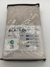 NWT 2 Curtain Panels Blackout Beige-Oatmeal linen