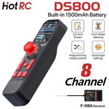 HotRC DS800 Transmitter 8CH Remote Controller w/ F-08A Receiver For RC Car Boat