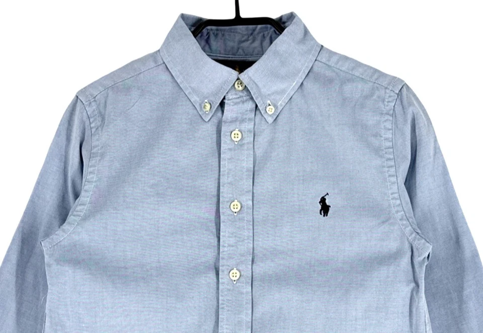 Ralph Lauren Jungen Langarm Button-Down Hemd Blau Gr. 10 Jahre - Bild 3 von 4