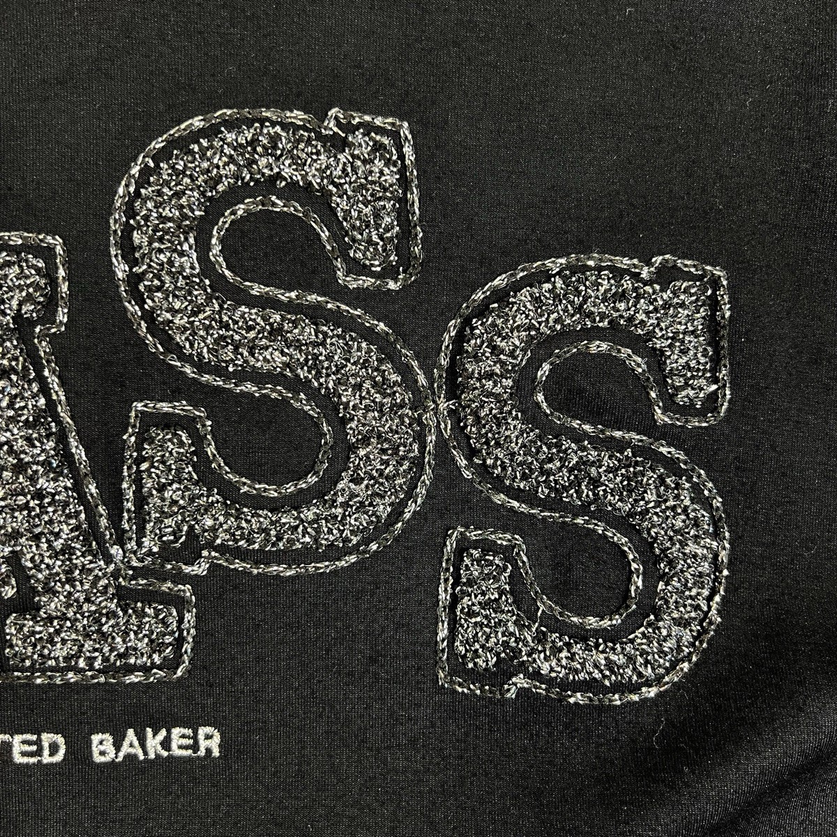 Ted Baker London 2 黑色银色刺绣SASS 宽袖运动衫小号| eBay