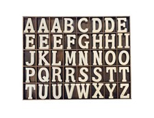 205 Pieces 2 Inch Wooden Letters Wood Alphabets for Brown 205Pieces 