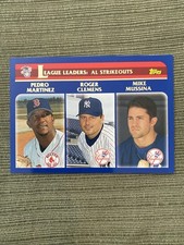 2003 Topps AL League Leaders Roger Clemens, Pedro Martinez, Mike Mussina #342